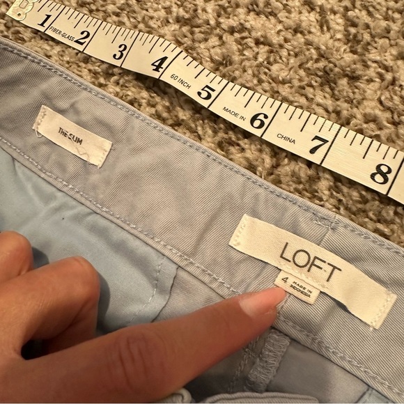Ann Taylor LOFT Slim Ankle Chino Pant in Light Blue, Size 4 - Picture 10 of 11